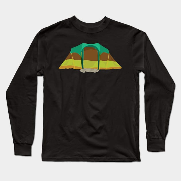 Camping Tent Long Sleeve T-Shirt by jillcook